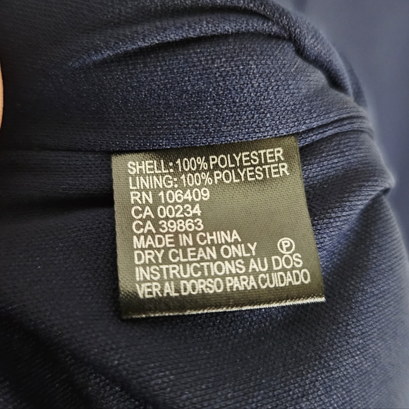 TAHARI | Kyle navy crepe sleeveless keyhole back shirt dress - Picture 6 of 11